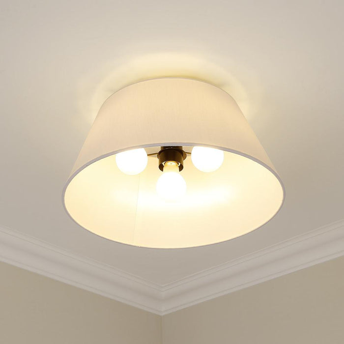 Golden 3189-FM BLK-MWS Three Light Flush Mount, Matte Black