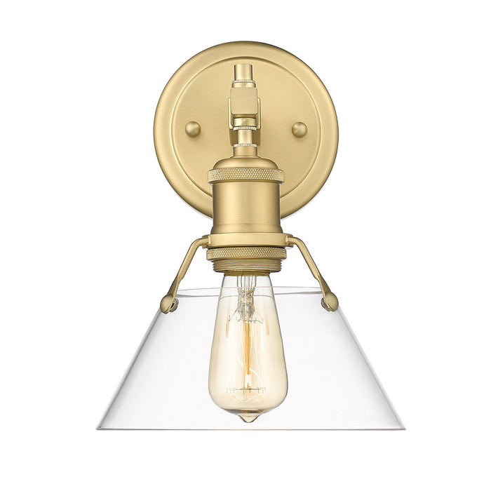 Golden 3306-BA1 BCB-CLR One Light Bath Vanity, Brushed Champagne Bronze