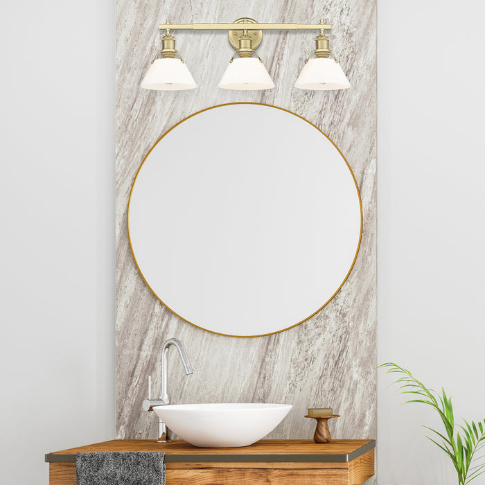 Golden 3306-BA3 BCB-OP Three Light Bath Vanity, Brushed Champagne Bronze