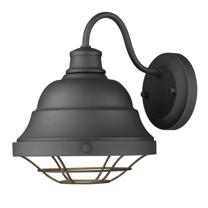 Golden 7316-OWM NB One Light Outdoor Wall Sconce, Natural Black