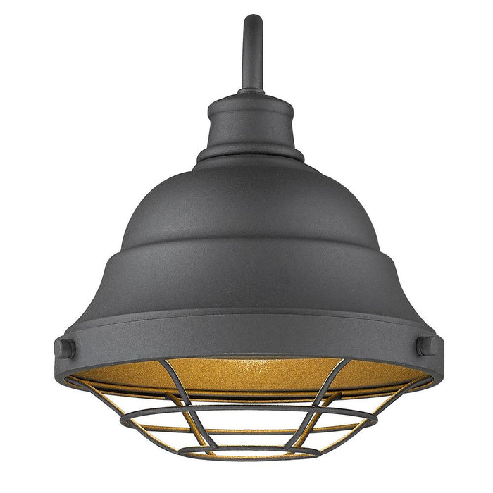 Golden 7316-OWM NB One Light Outdoor Wall Sconce, Natural Black