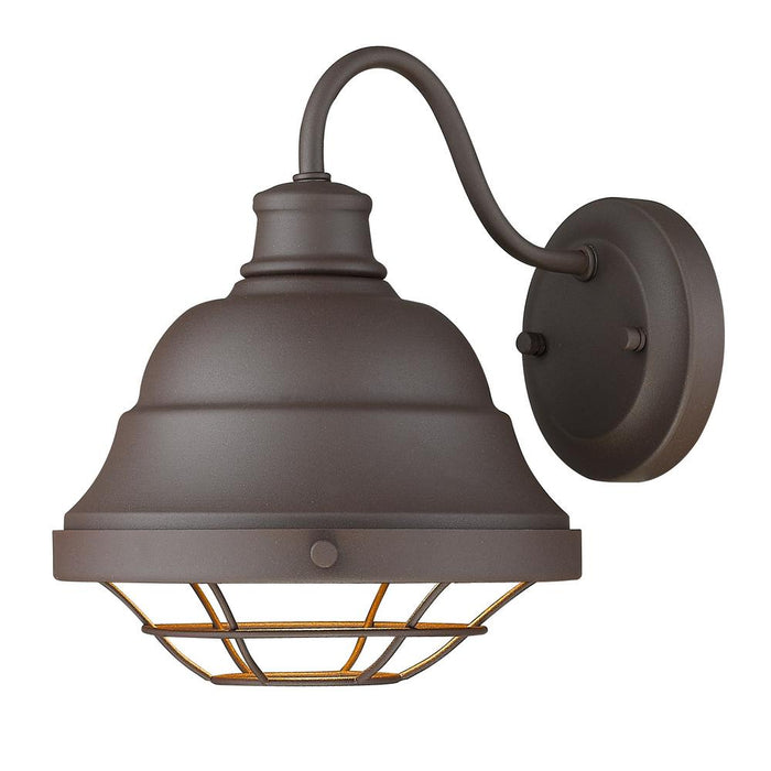 Golden 7316-OWM TBZ One Light Outdoor Wall Sconce, Textured Bronze