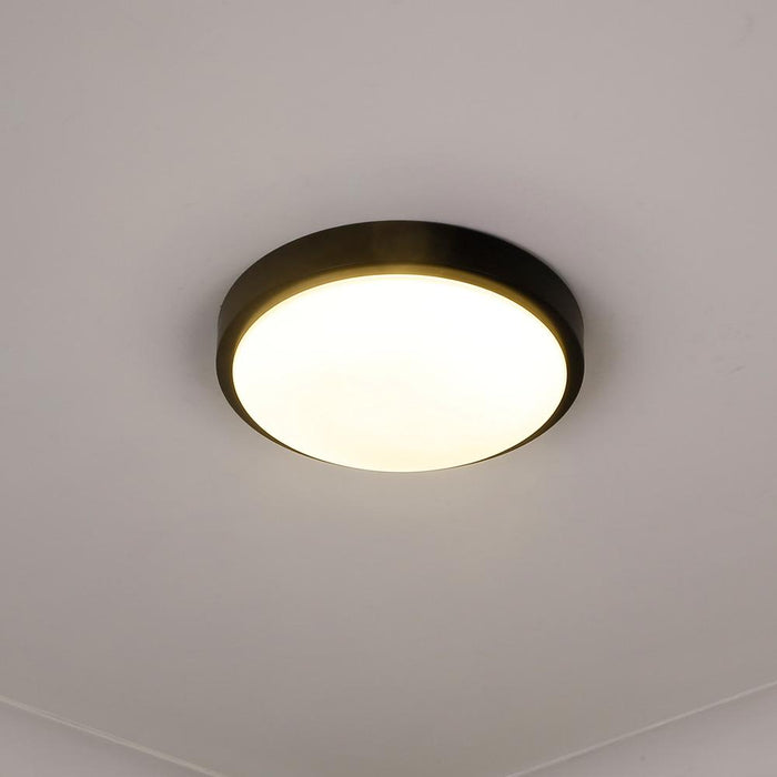 Golden 9128-FM10 BLK-OP LED Flush Mount, Matte Black