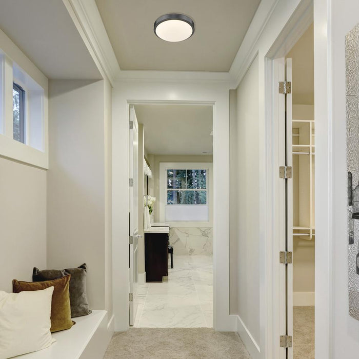 Golden 9128-FM10 BLK-OP LED Flush Mount, Matte Black