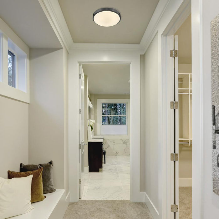 Golden 9128-FM13 BLK-OP LED Flush Mount, Matte Black