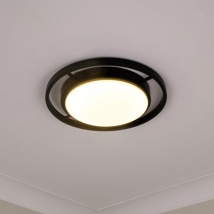 Golden 9130-FM14 BLK-OP LED Flush Mount, Matte Black