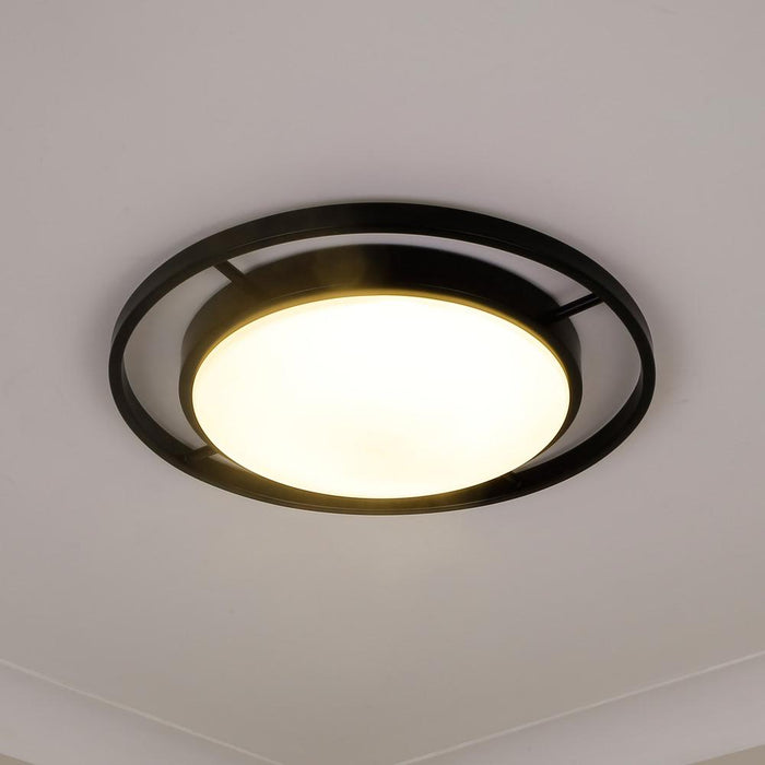 Golden 9130-FM17 BLK-OP LED Flush Mount, Matte Black