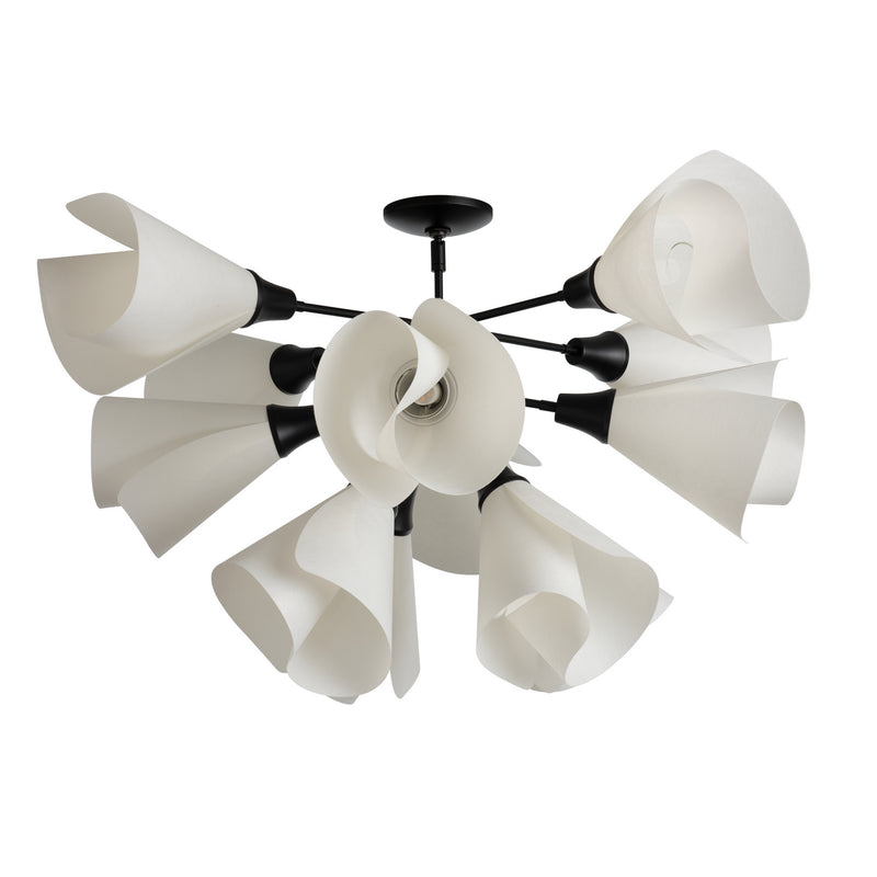 Hubbardton Forge 124362-SKT-10-SH1987 LED Semi-Flush Mount, Black