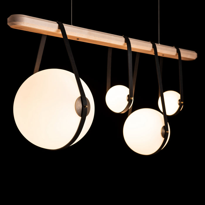 Hubbardton Forge 131043-LED-STND-10-27-LK-WD-GG0702 LED Pendant, Black