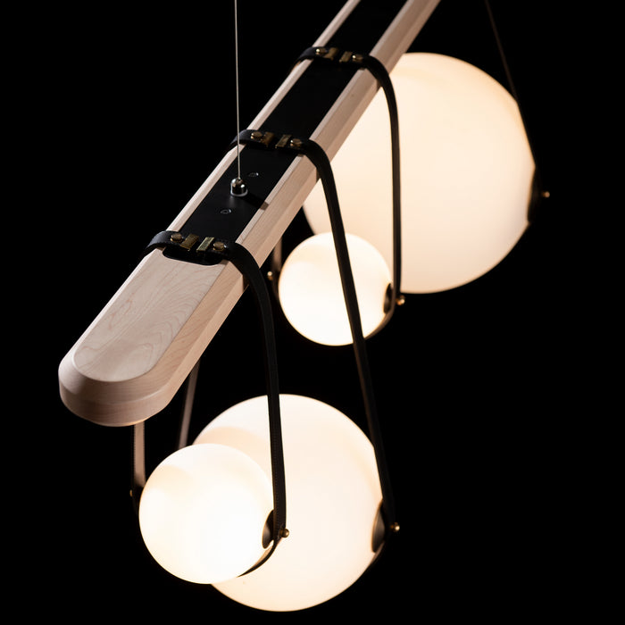 Hubbardton Forge 131043-LED-STND-10-27-LK-WD-GG0702 LED Pendant, Black