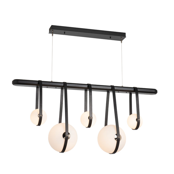 Hubbardton Forge 131046-LED-STND-10-24-LK-WB-GG0701 LED Pendant, Black