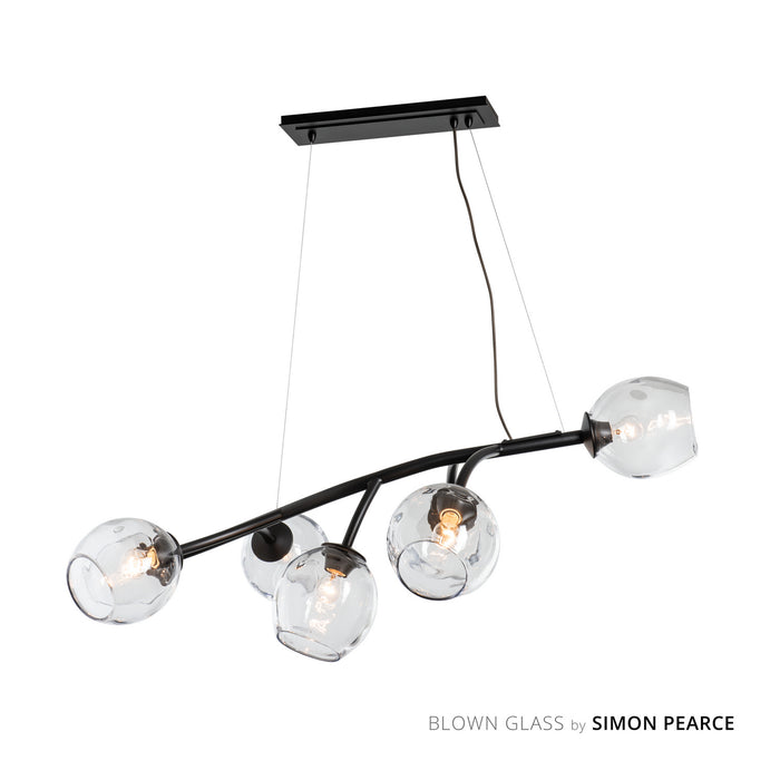 Hubbardton Forge 138573-SKT-STND-10-ZM0588 Seven Light Pendant, Black