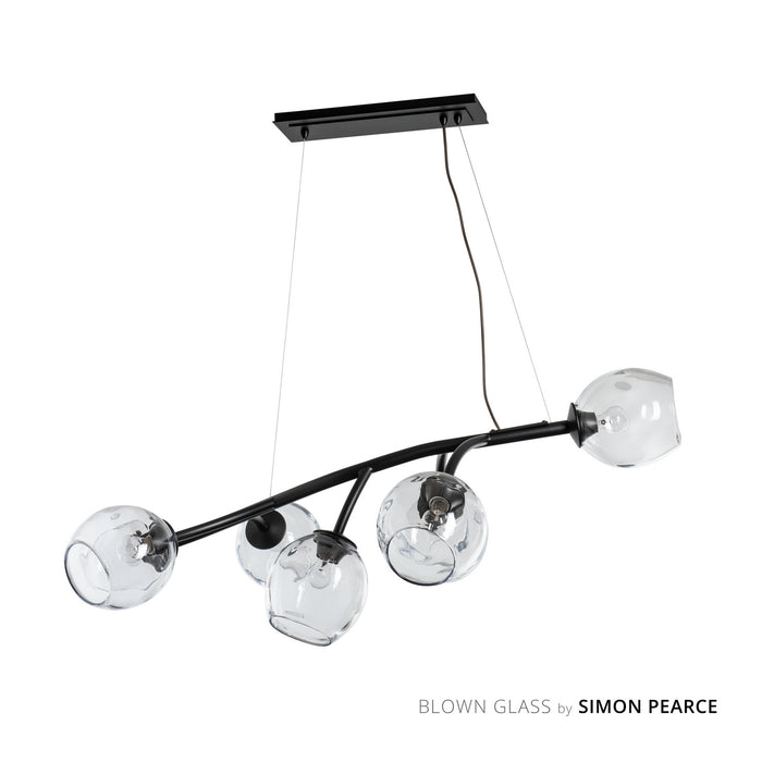 Hubbardton Forge 138573-SKT-STND-10-ZM0588 Seven Light Pendant, Black