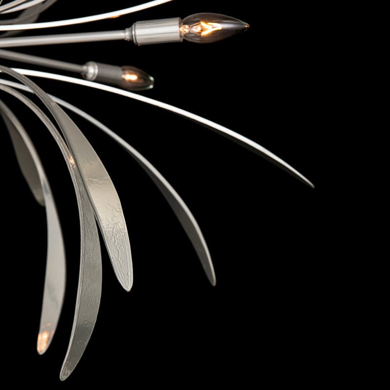 Hubbardton Forge 104350-SKT-85 Six Light Chandelier, Sterling
