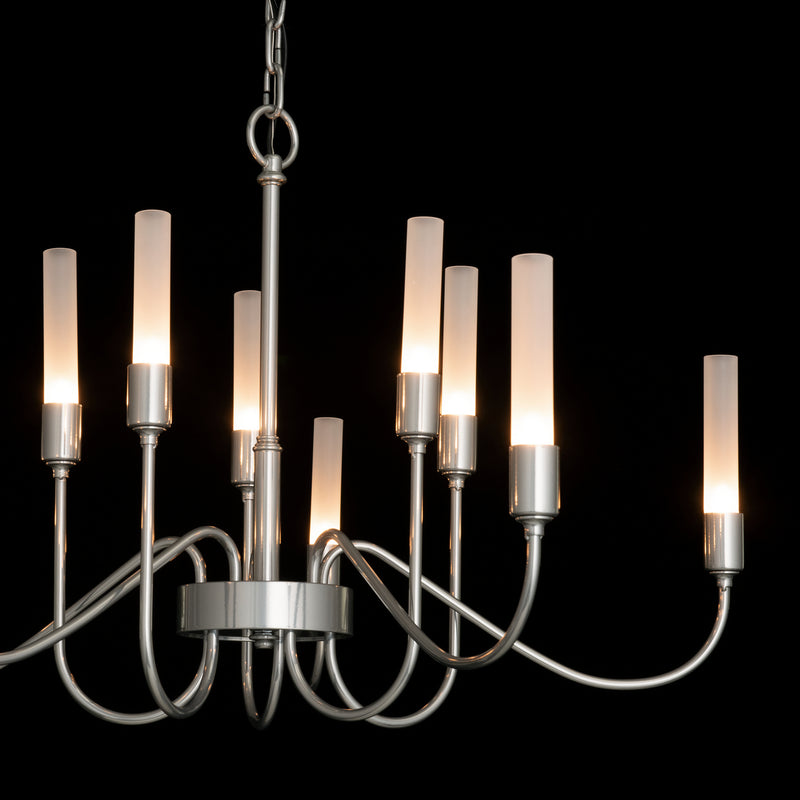 Hubbardton Forge 106030-SKT-85 Ten Light Chandelier, Sterling