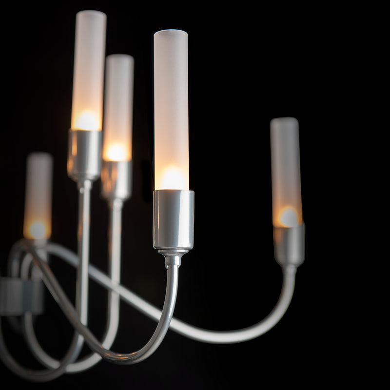 Hubbardton Forge 106030-SKT-85 Ten Light Chandelier, Sterling