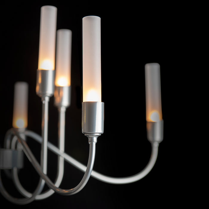 Hubbardton Forge 106030-SKT-85 Ten Light Chandelier, Sterling