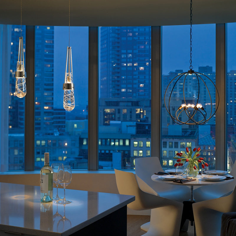 Hubbardton Forge 161040-SKT-STND-85-ZM0434 One Light Mini Pendant, Sterling