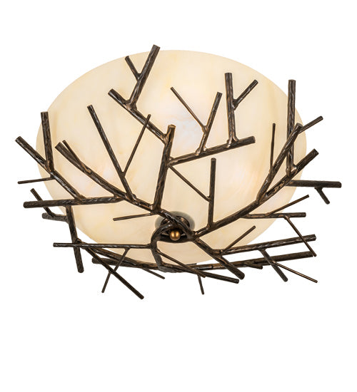 Meyda Tiffany 226771 Four Light Semi-Flushmount, Antique Copper