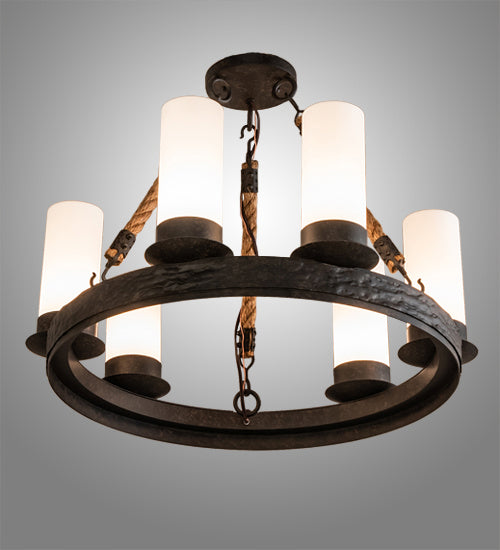 Meyda Tiffany 236458 Six Light Chandelier, Coffee Bean
