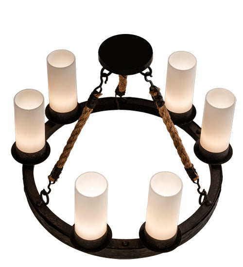 Meyda Tiffany 236458 Six Light Chandelier, Coffee Bean