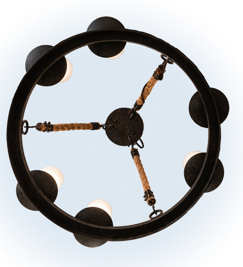 Meyda Tiffany 236458 Six Light Chandelier, Coffee Bean