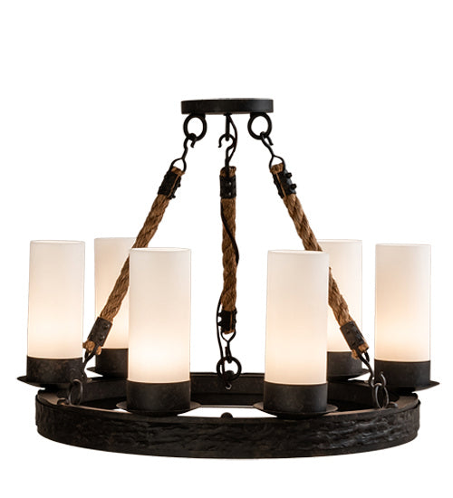Meyda Tiffany 236458 Six Light Chandelier, Coffee Bean