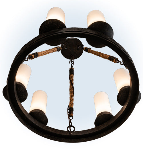 Meyda Tiffany 236458 Six Light Chandelier, Coffee Bean