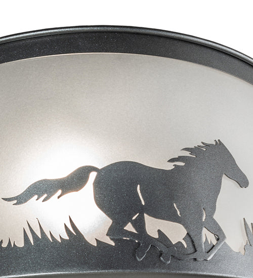 Meyda Tiffany 236857 Two Light Semi-Flushmount, Blackened Pewter