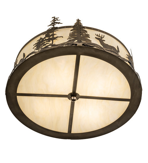 Meyda Tiffany 239334 Four Light Semi-Flushmount, Antique Copper