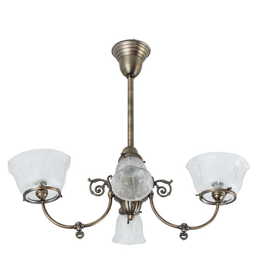 Meyda Tiffany 239972 Four Light Chandelier, Antique Brass