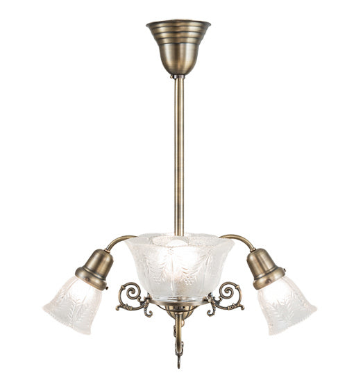 Meyda Tiffany 239972 Four Light Chandelier, Antique Brass
