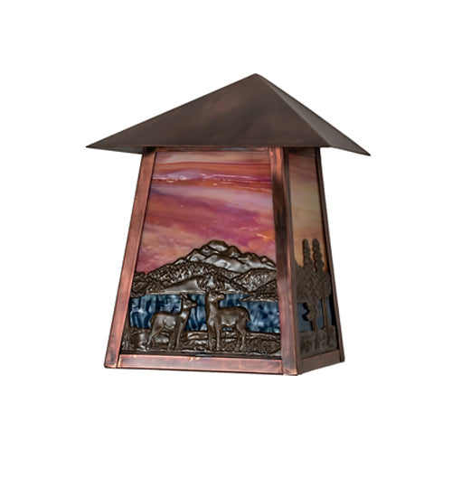 Meyda Tiffany 241115 One Light Wall Sconce, Vintage Brass/Vintage Copper