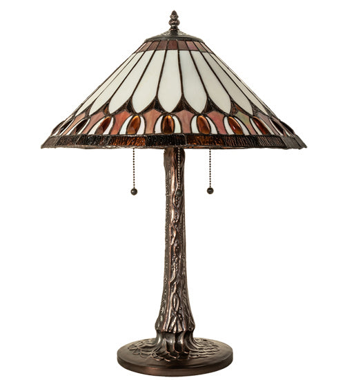 Meyda Tiffany 242005 Six Light Table Lamp, Mahogany Bronze