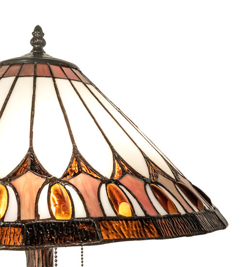 Meyda Tiffany 242005 Six Light Table Lamp, Mahogany Bronze