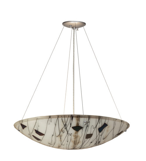 Meyda Tiffany 242034 Four Light Pendant, Nickel