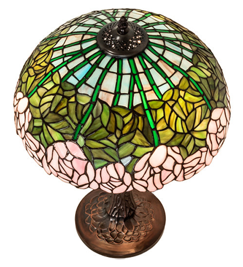 Meyda Tiffany 242043 Three Light Table Lamp, Mahogany Bronze