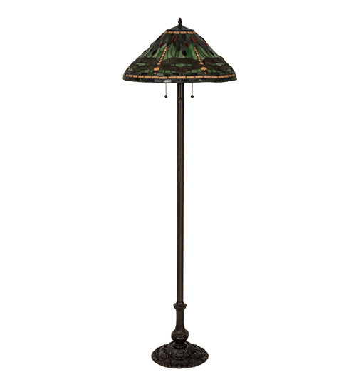 Meyda Tiffany 242786 Three Light Floor Lamp, Mahogany Bronze