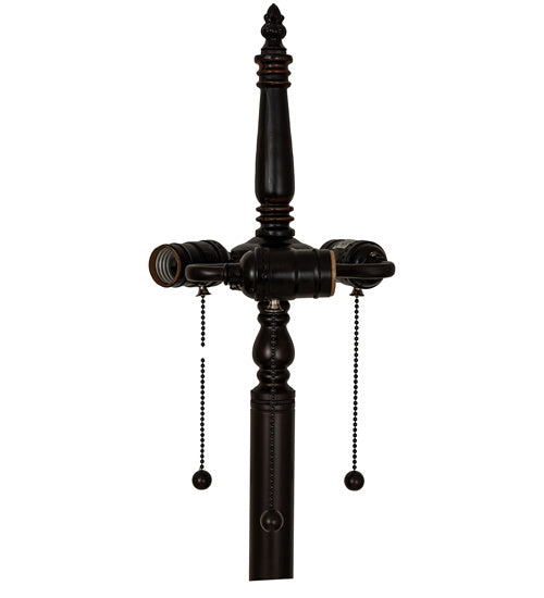 Meyda Tiffany 242786 Three Light Floor Lamp, Mahogany Bronze