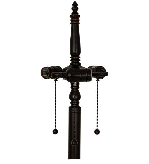 Meyda Tiffany 242789 Three Light Floor Lamp, Mahogany Bronze