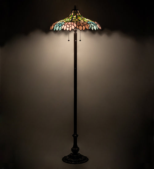 Meyda Tiffany 242789 Three Light Floor Lamp, Mahogany Bronze