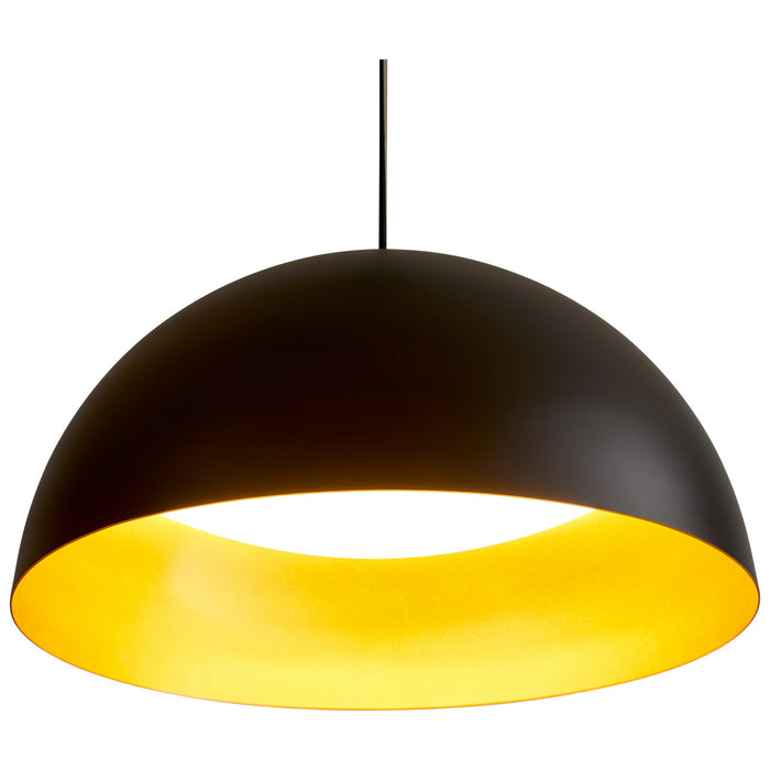 Oxygen 3-21-1550 LED Pendant, Black W/ Industrial Brass