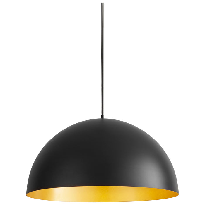 Oxygen 3-21-1550 LED Pendant, Black W/ Industrial Brass