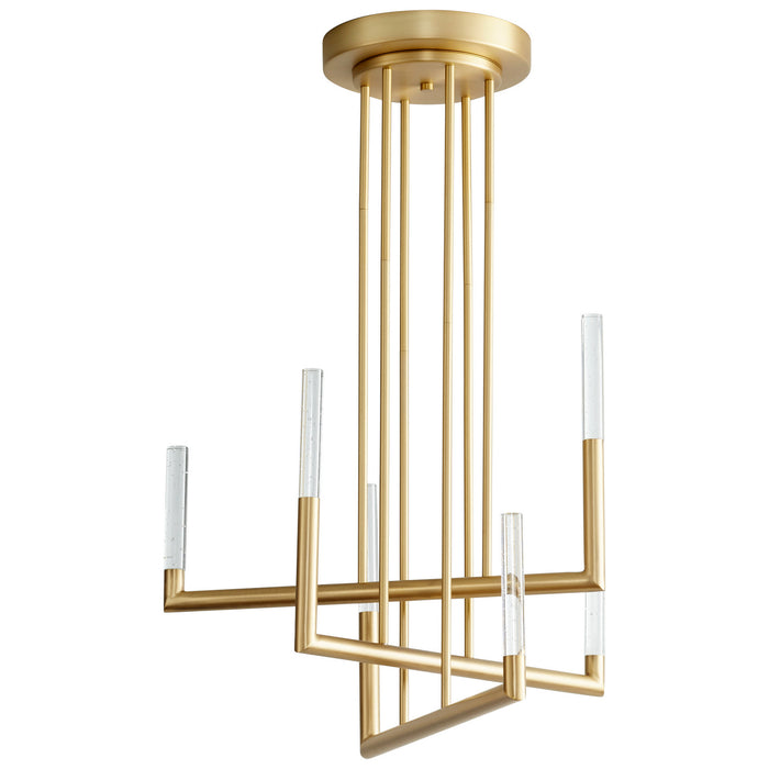 Oxygen 3-24-40 LED Chandelier, Aged Brass