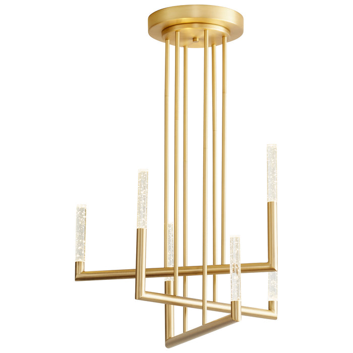 Oxygen 3-24-40 LED Chandelier, Aged Brass