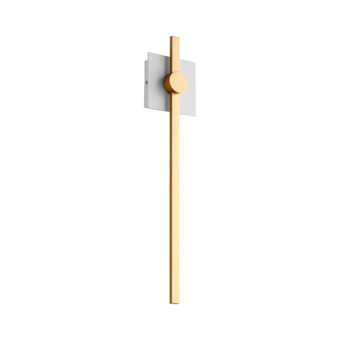 Oxygen 3-50-650 LED Wall Sconce, White W/ Industrial Brass