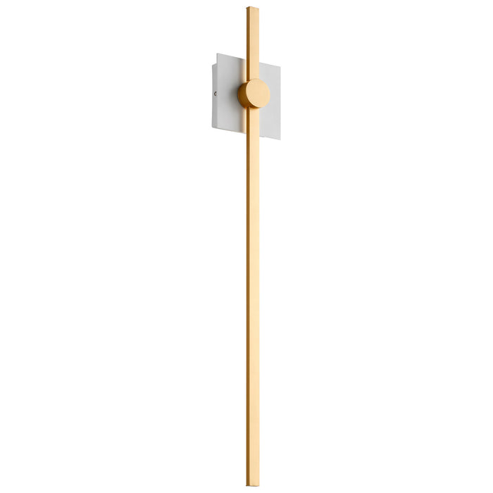 Oxygen 3-51-650 LED Wall Sconce, White W/ Industrial Brass