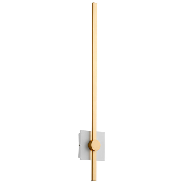 Oxygen 3-51-650 LED Wall Sconce, White W/ Industrial Brass