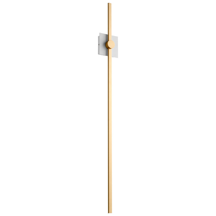 Oxygen 3-52-650 LED Wall Sconce, White W/ Industrial Brass
