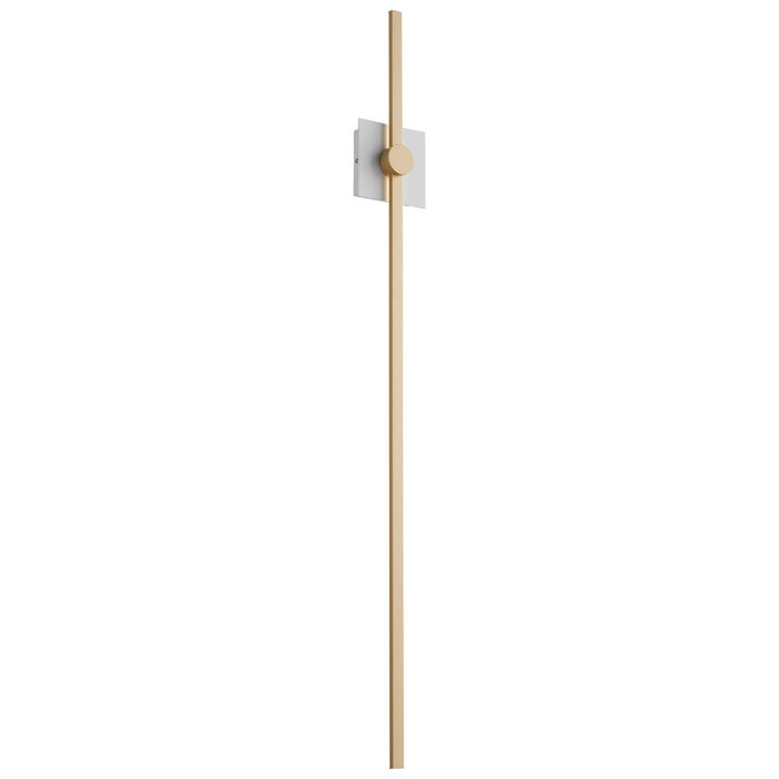 Oxygen 3-52-650 LED Wall Sconce, White W/ Industrial Brass